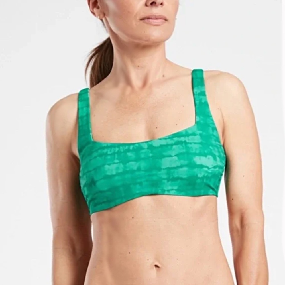 Athleta BraCup Square Neck Printed Bikini Top